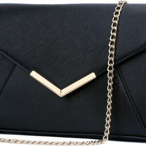 Women Elegant Faux Leather Evening Envelope Clutch Purse Foldover Bags for Party